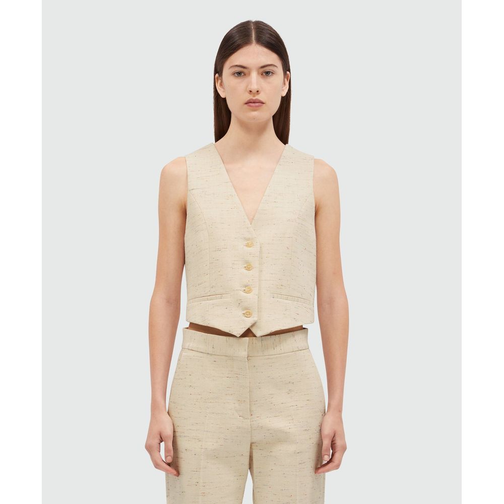 MSGM White Cotton Sleveless Jacket