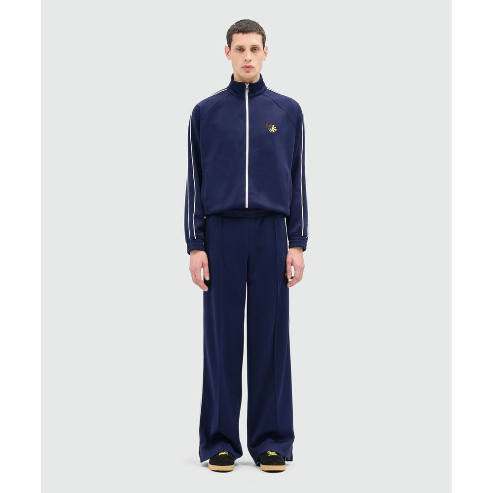 MSGM Blue Polyester Joggers (Workout Pants)