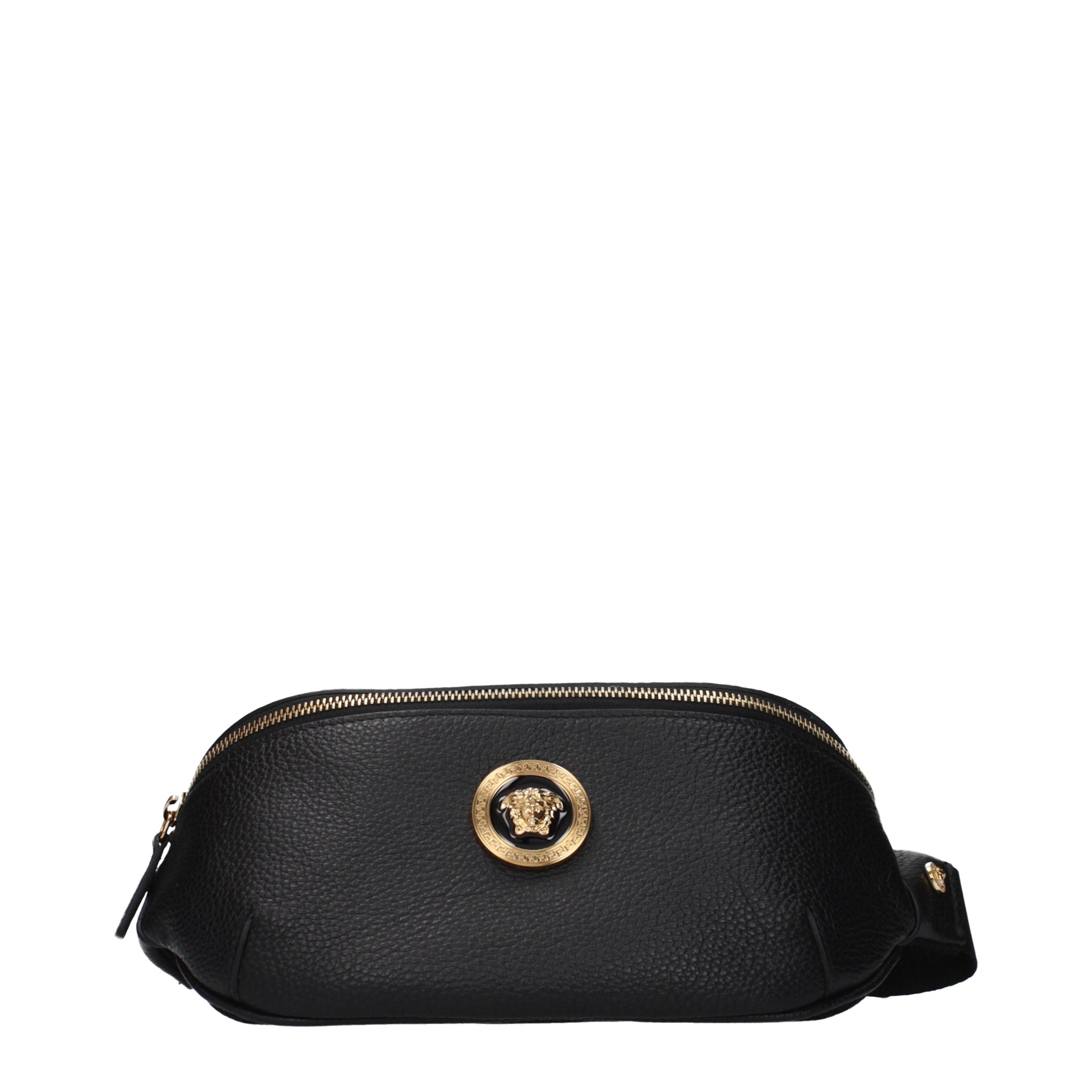Versace Black Leather Backpack