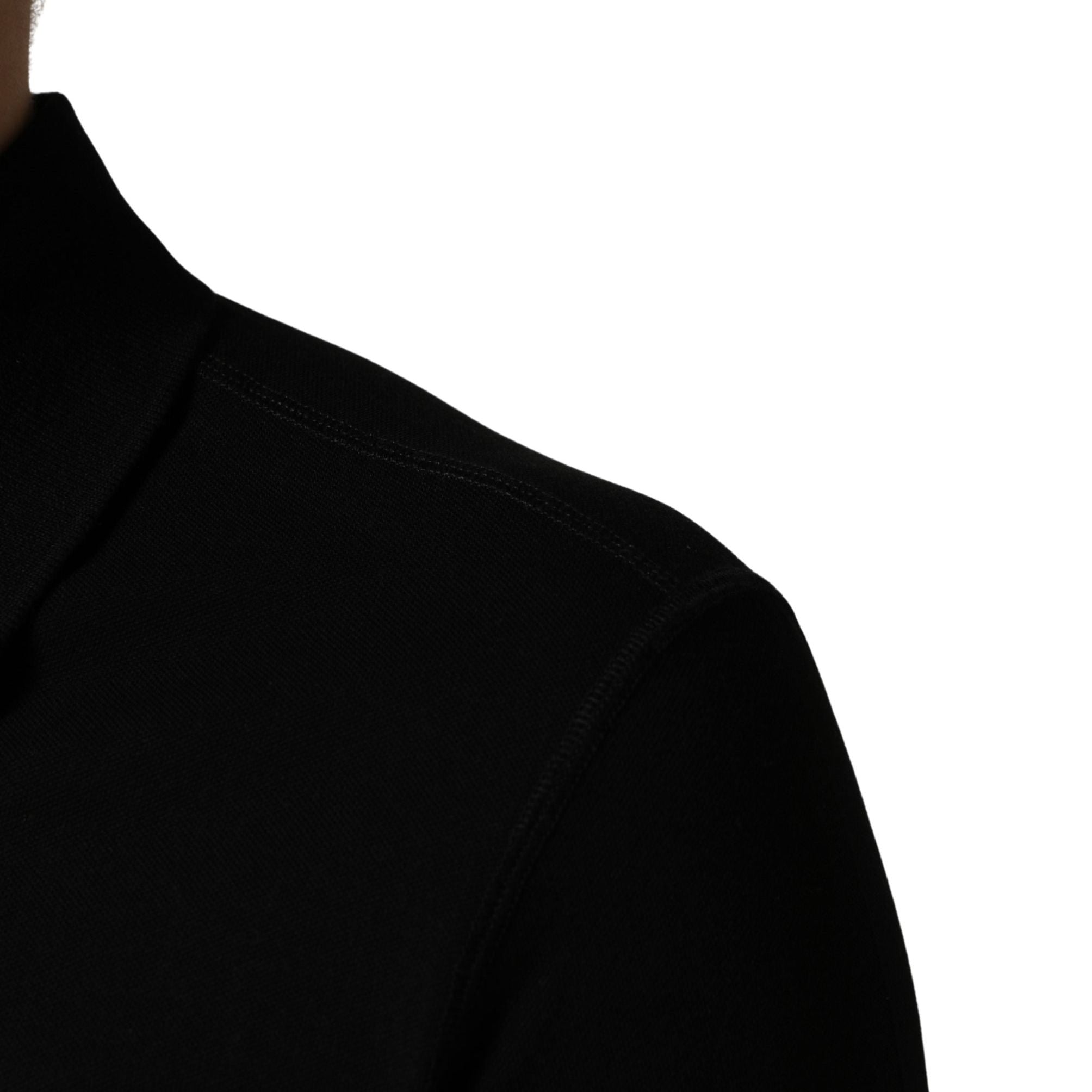 Dolce & Gabbana Black Cotton Collared Short Sleeves Men Polo T-shirt