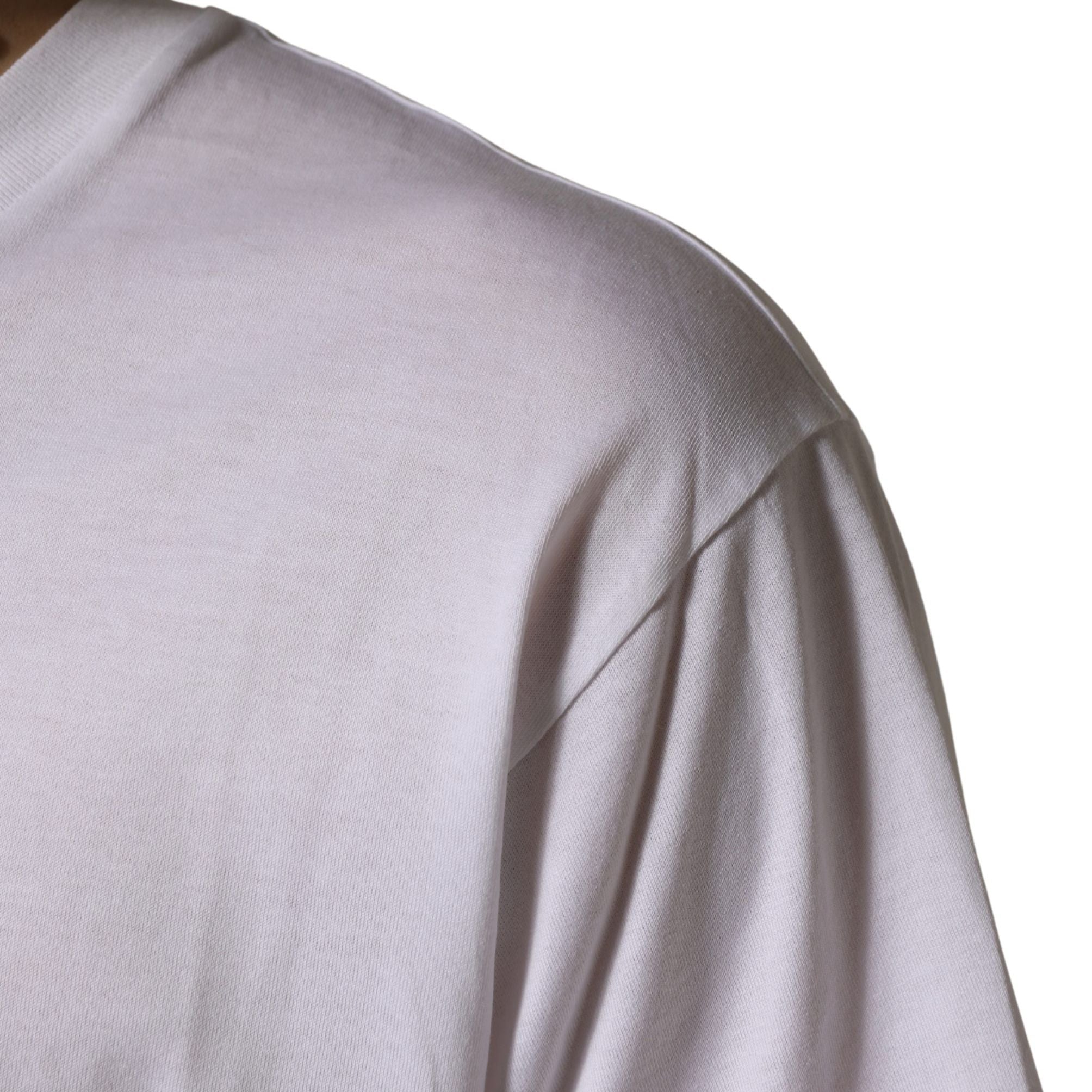 Dolce & Gabbana White Oversized Cotton Men Crew Neck T-shirt