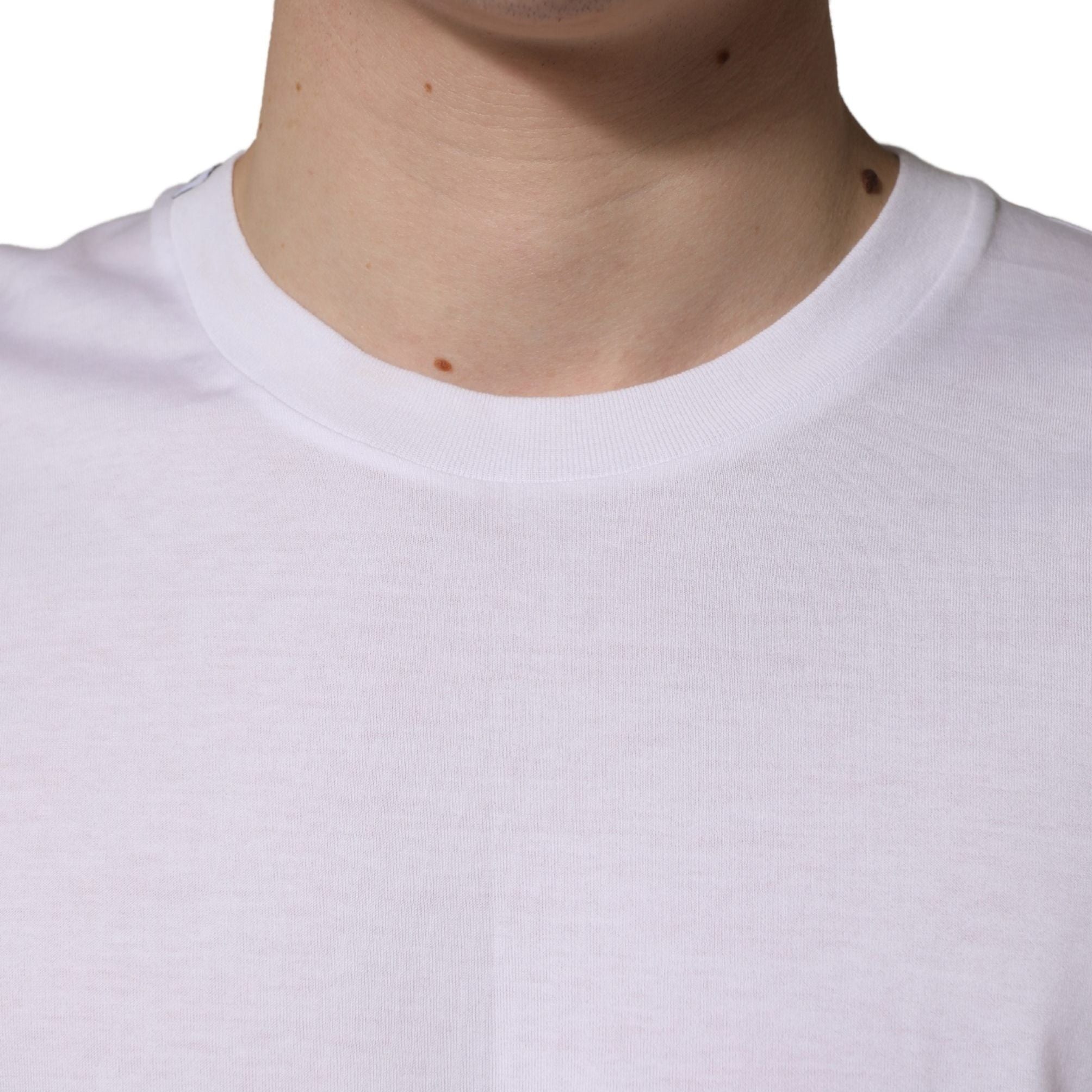 Dolce & Gabbana White Oversized Cotton Men Crew Neck T-shirt