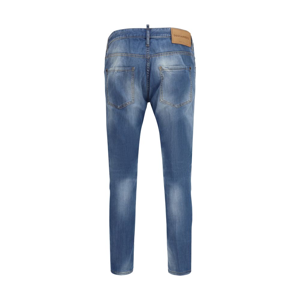 Dsquared² Blue Cotton Slim Fit Jeans