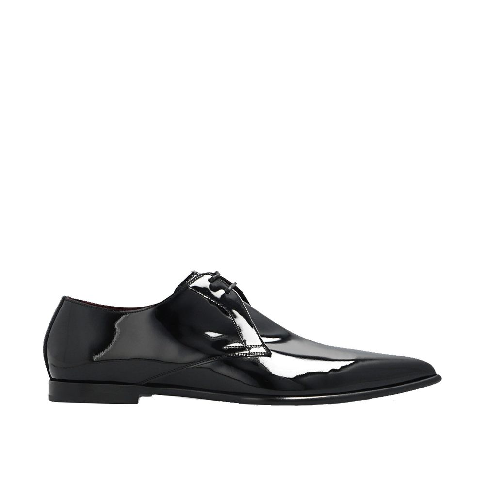 Dolce & Gabbana Black Calfskin Oxfords And Derbies