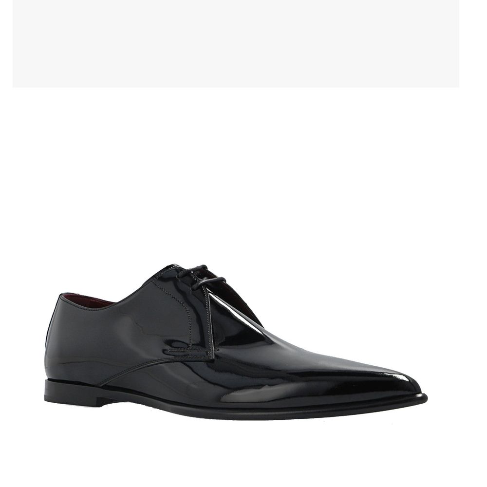 Dolce & Gabbana Black Calfskin Oxfords And Derbies