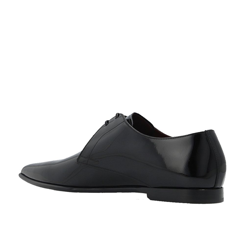 Dolce & Gabbana Black Calfskin Oxfords And Derbies
