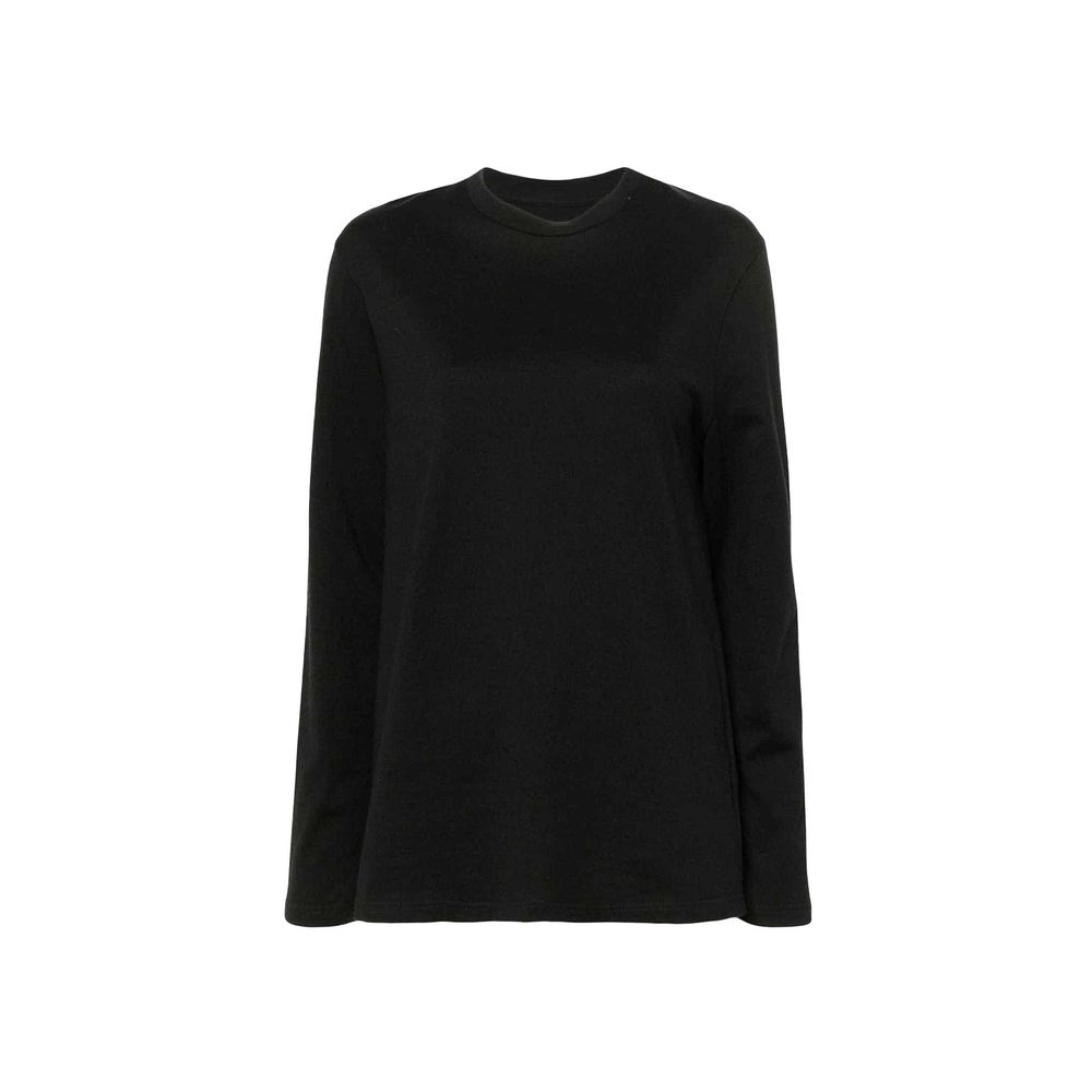 Jil Sander Black Cotton Long Sleeve T-Shirt