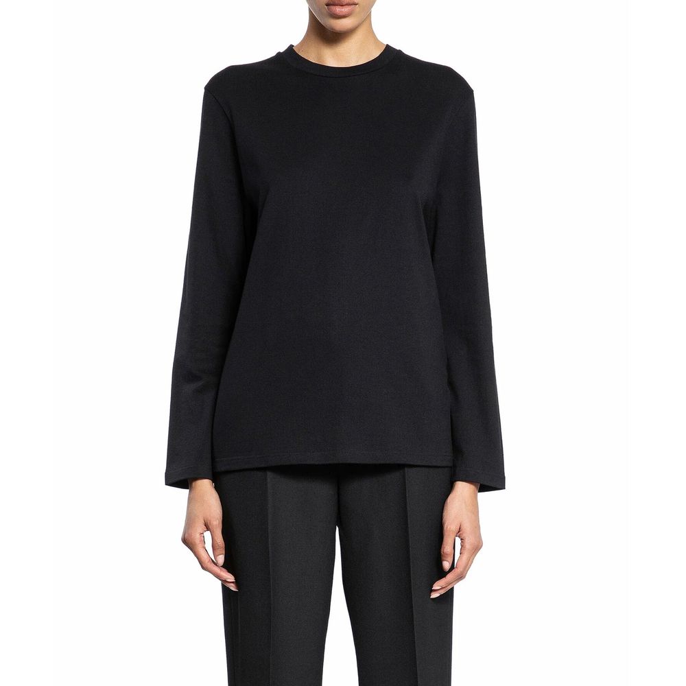 Jil Sander Black Cotton Long Sleeve T-Shirt