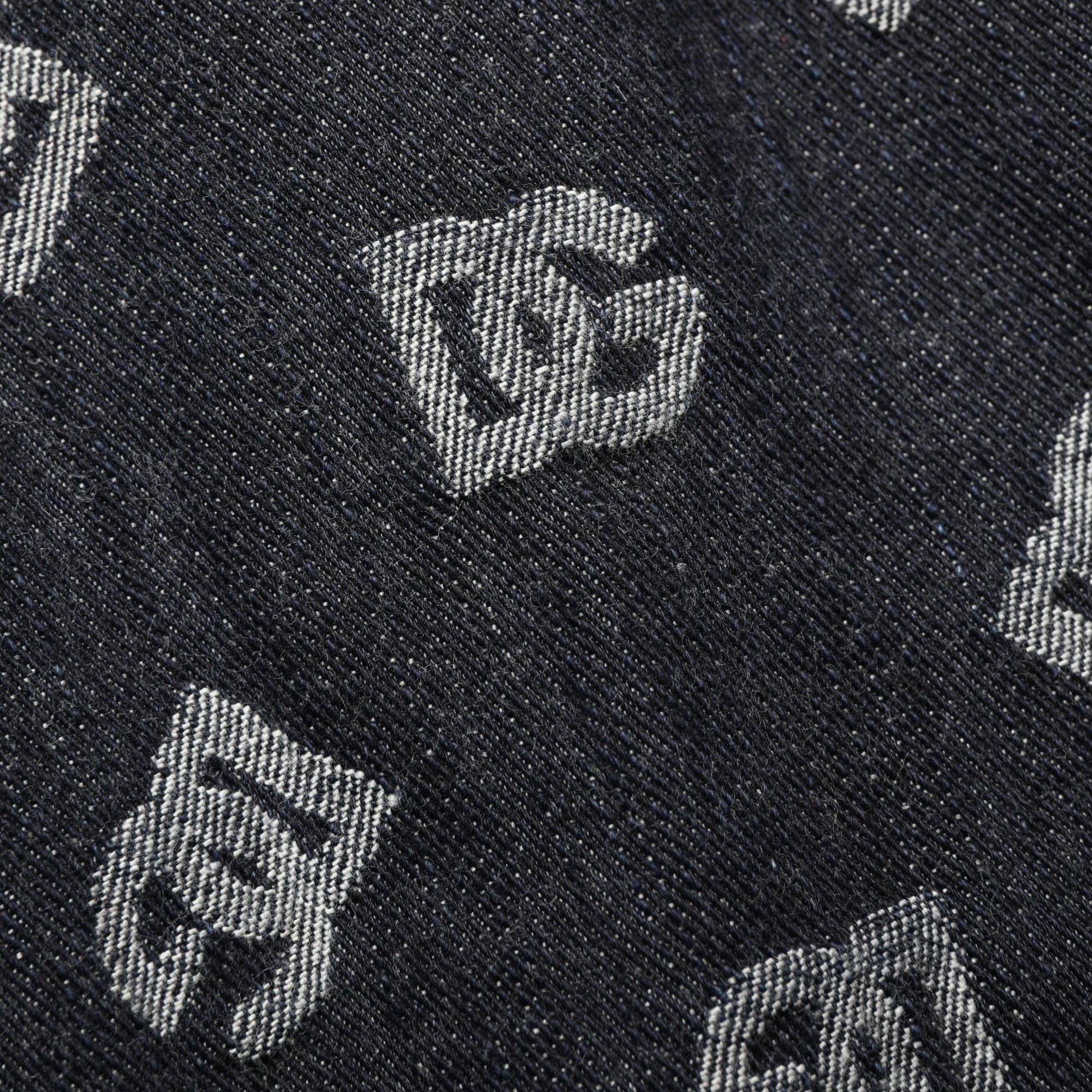 Dolce & Gabbana Black Cotton DG Logo Patterned Mini Dress