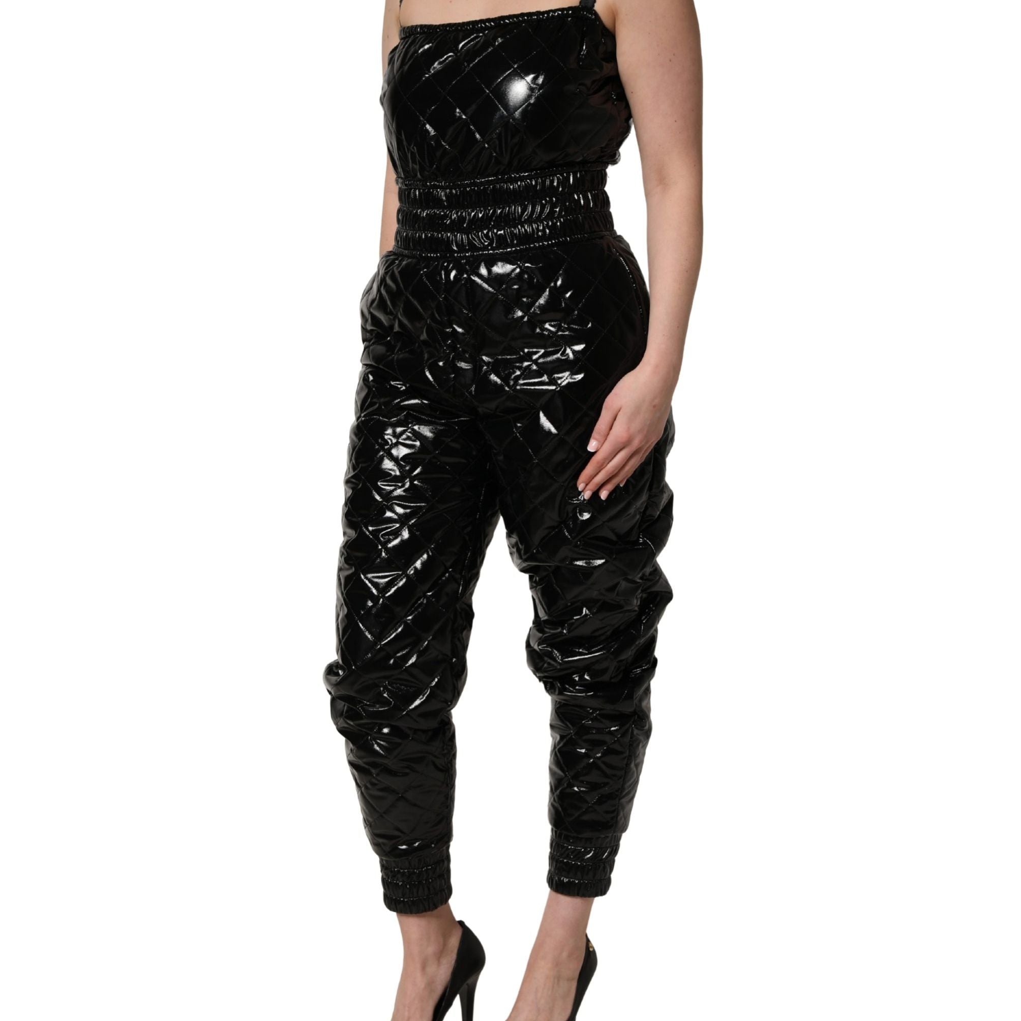 Dolce & Gabbana Black Sleeveless Romper Jumpsuit Dress