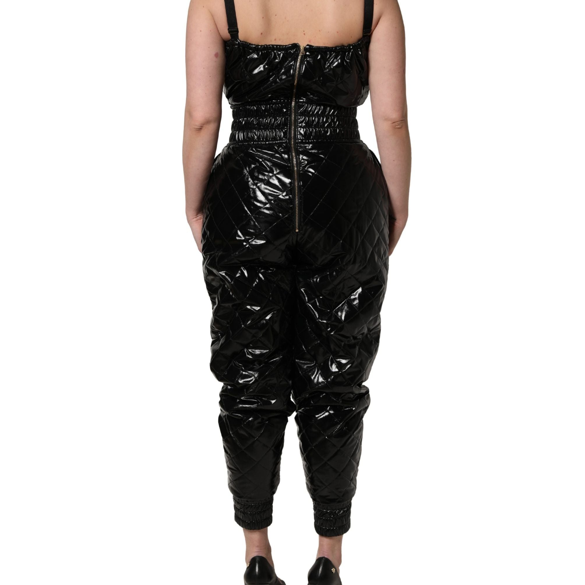 Dolce & Gabbana Black Sleeveless Romper Jumpsuit Dress