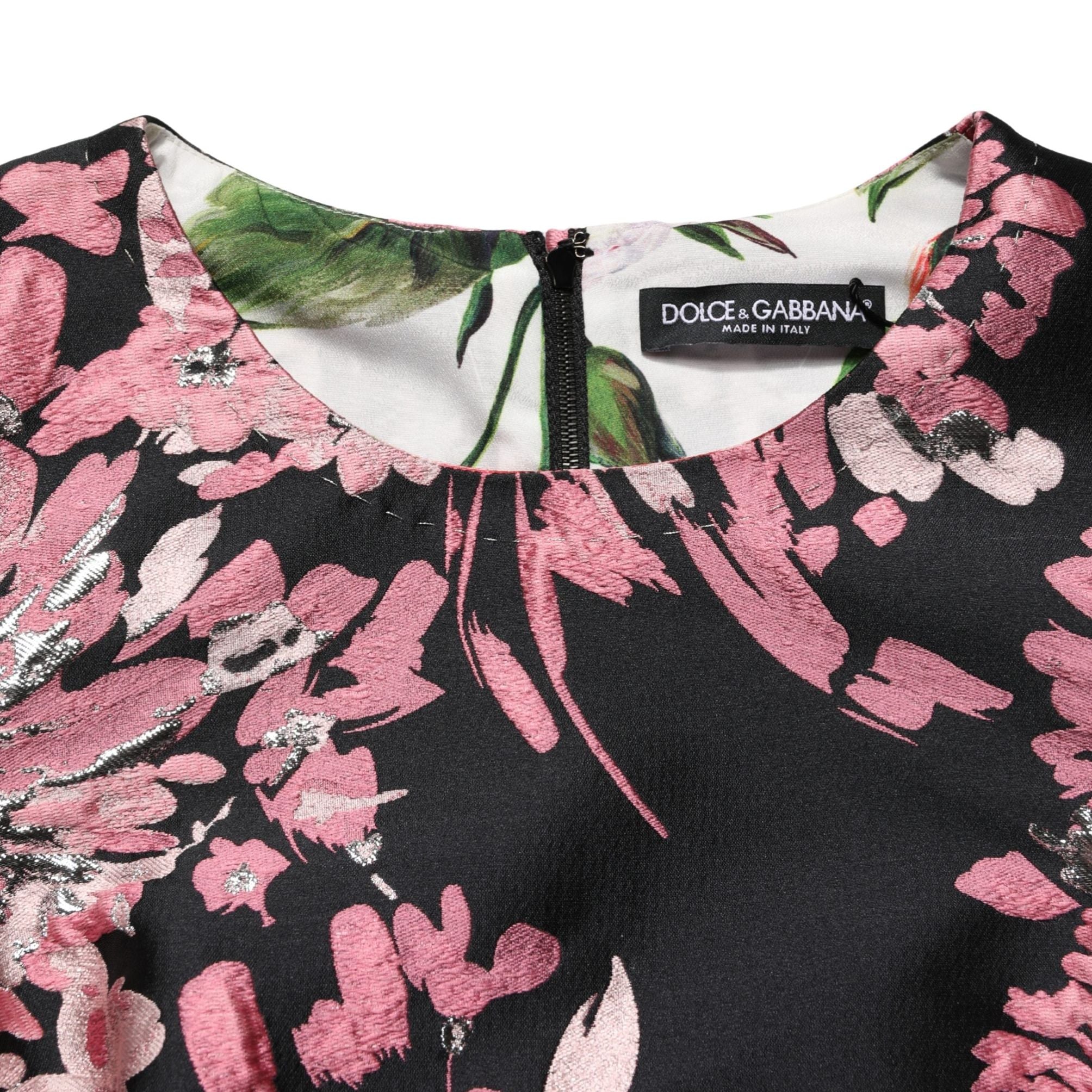 Dolce & Gabbana Multicolor Floral Brocade A-line Mini Dress