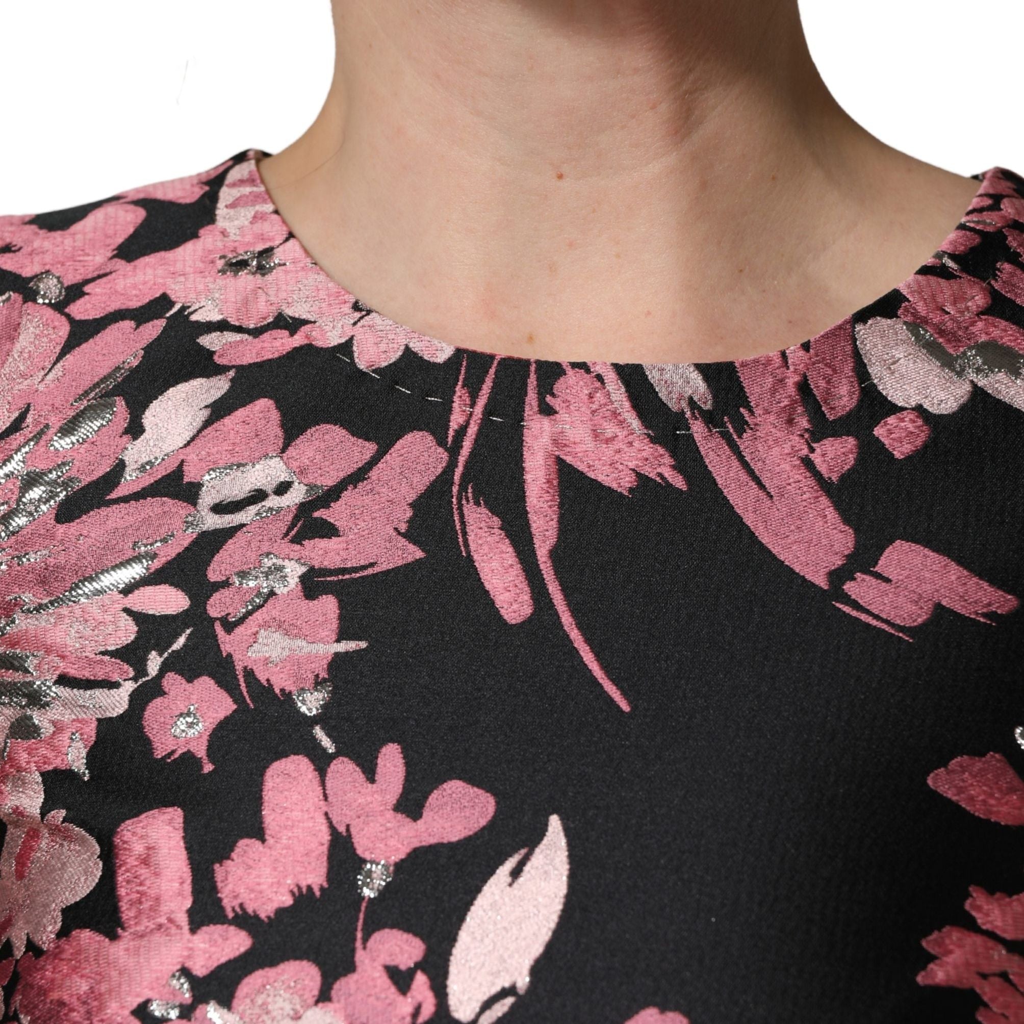 Dolce & Gabbana Multicolor Floral Brocade A-line Mini Dress