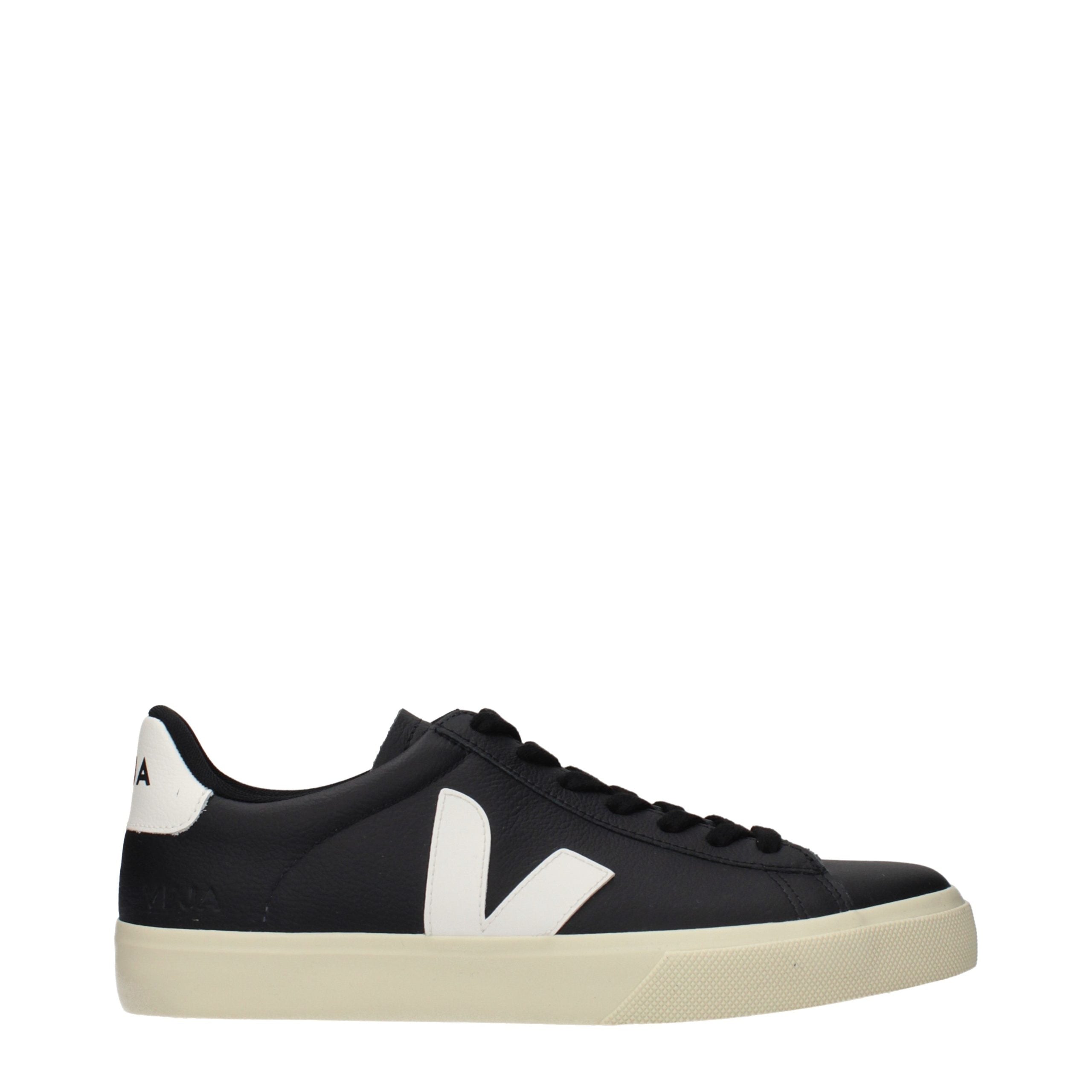 Veja Black Leather Low Top Sneakers