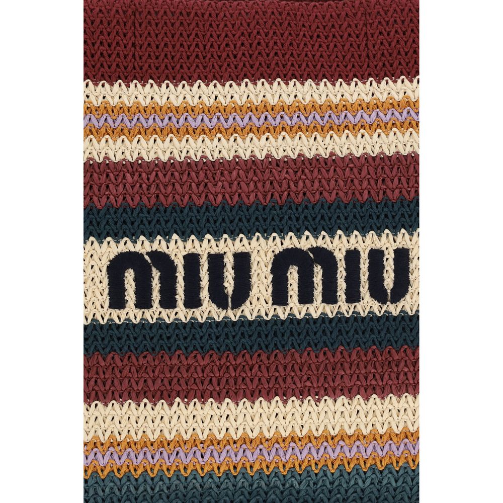 Miu Miu Multicolor Cotton Shoulder Bag