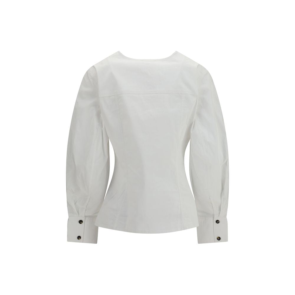 Ganni White Cotton Shirt