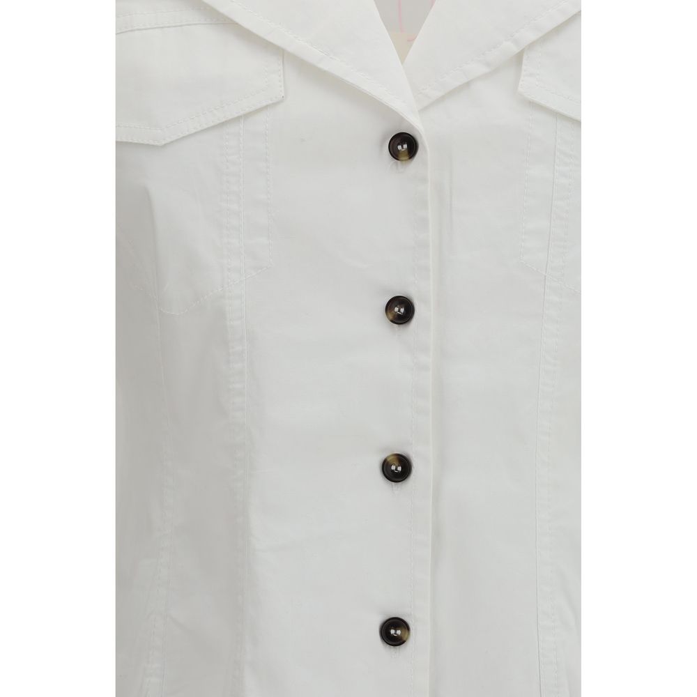 Ganni White Cotton Shirt