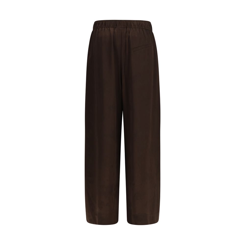 Ganni Brown Acetate Casual Pants