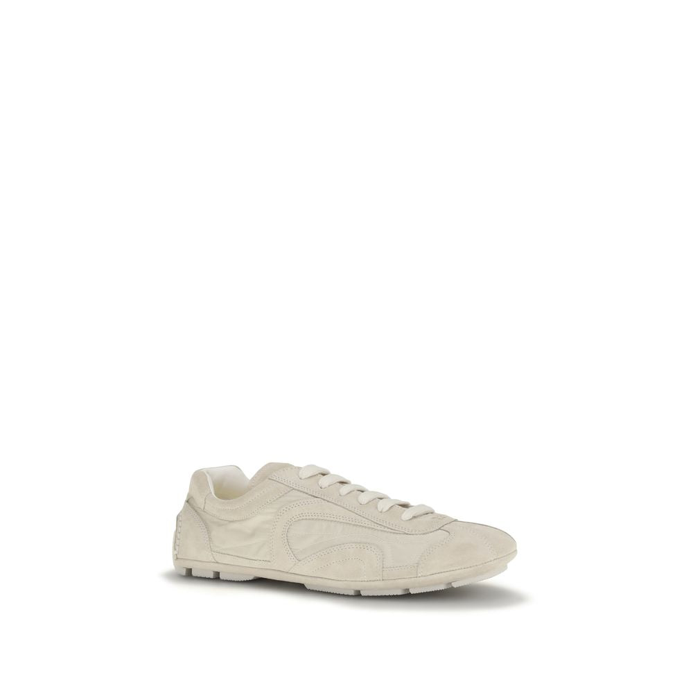 Prada Beige Calf Leather Bos Taurus Sneakers