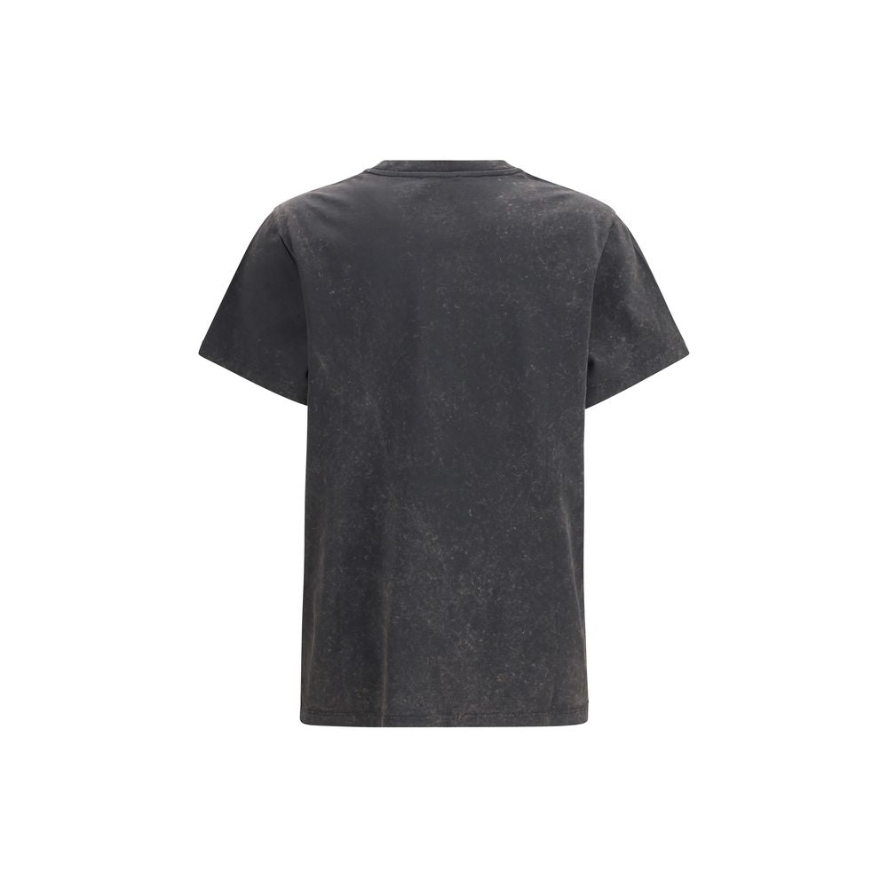 Ganni Gray Cotton T-Shirt