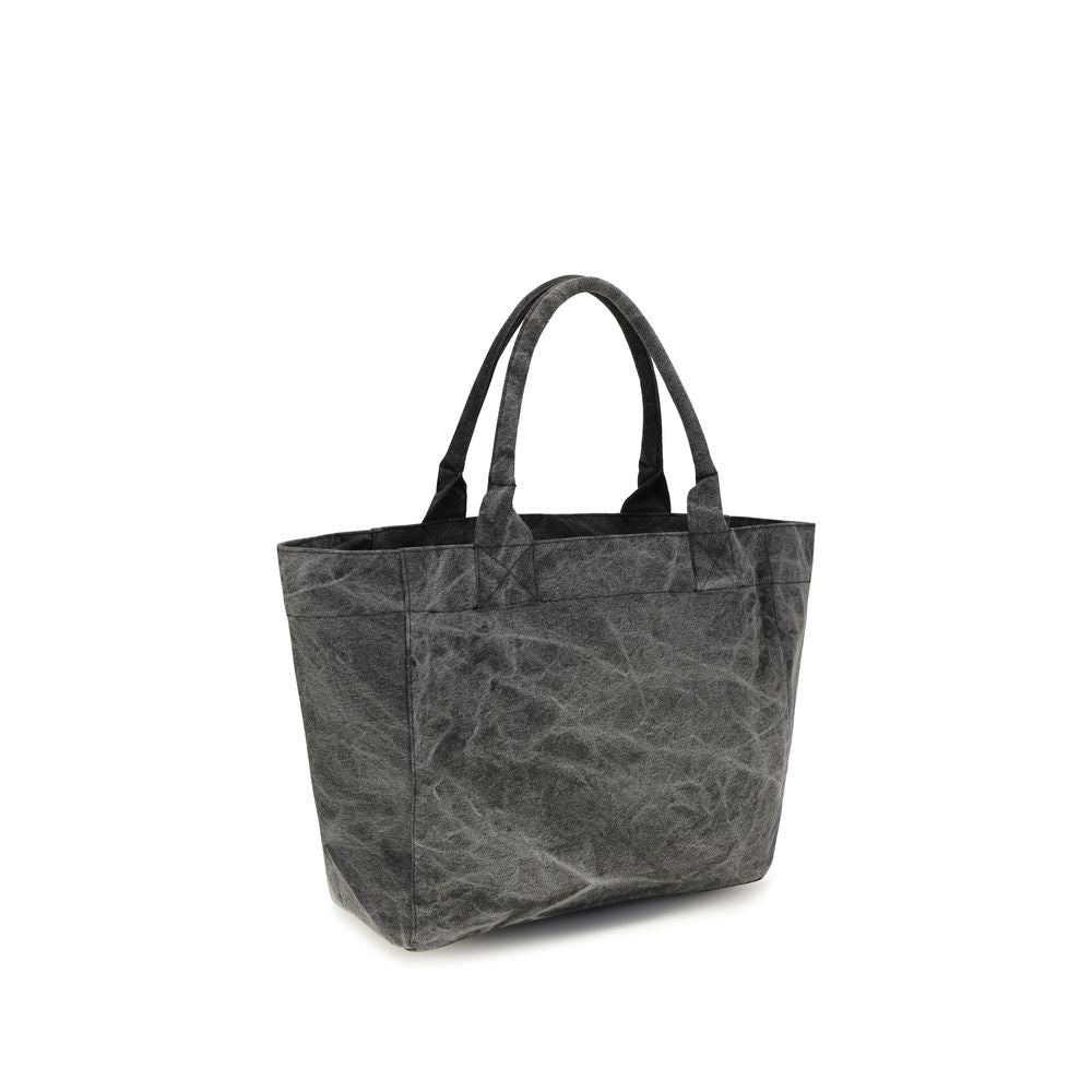 Ganni Gray Recycled Cotton Shoulder Bag