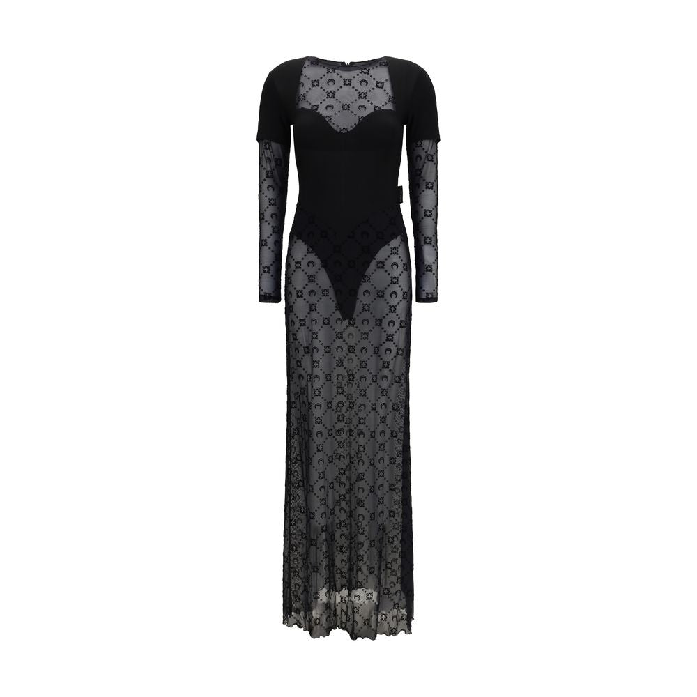 Marine Serre Black Polyamide Casual Dress