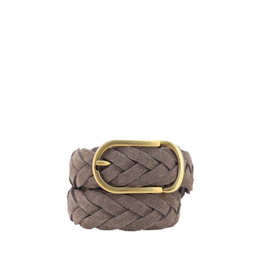 Brunello Cucinelli Brown Calf Leather Bos Taurus Regular Belt