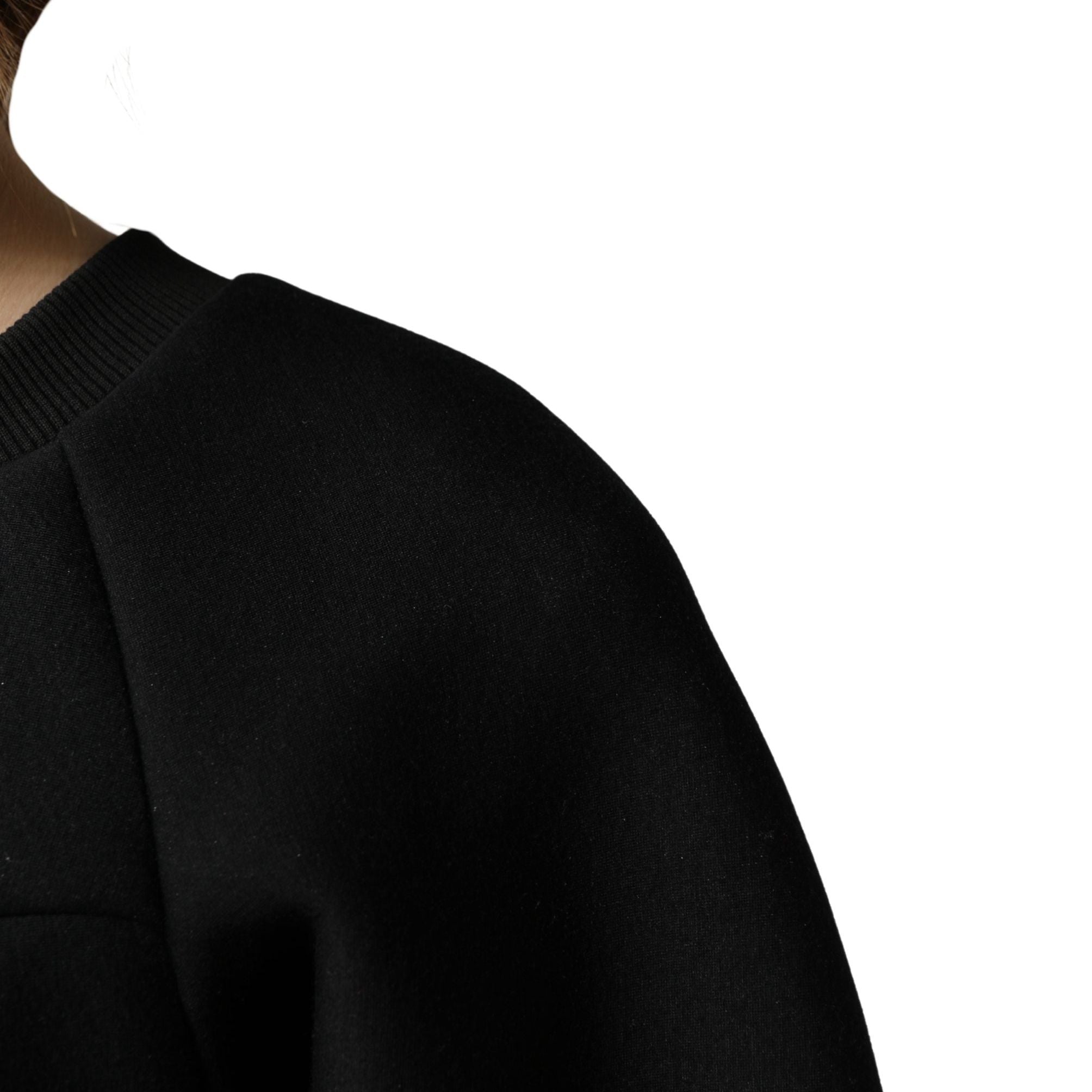 Philosophy Black Cropped ZipperBack Sweatshirt Sweater