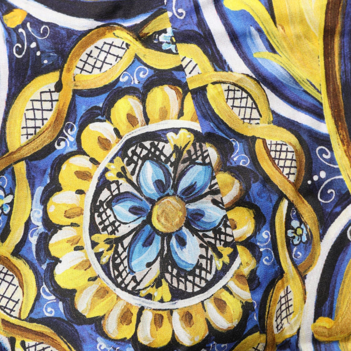 Dolce & Gabbana Multicolor Majolica Print Cotton Blouse Top