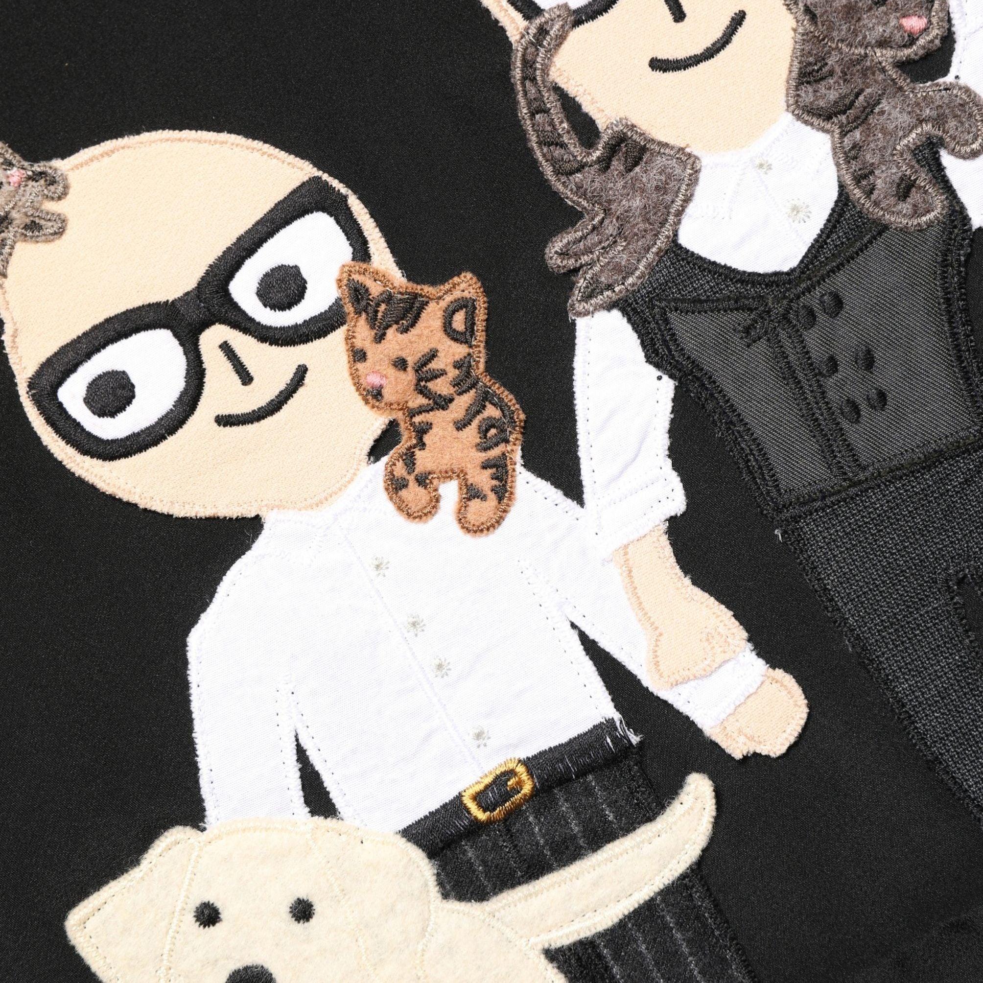 Dolce & Gabbana Black #dgfamily Silk Blouse Top