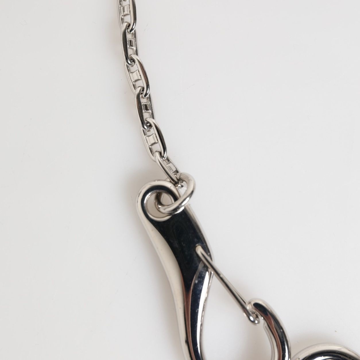 Dolce & Gabbana Silver Tone DG Logo Keychain Key Holder Bag Charm Keyring