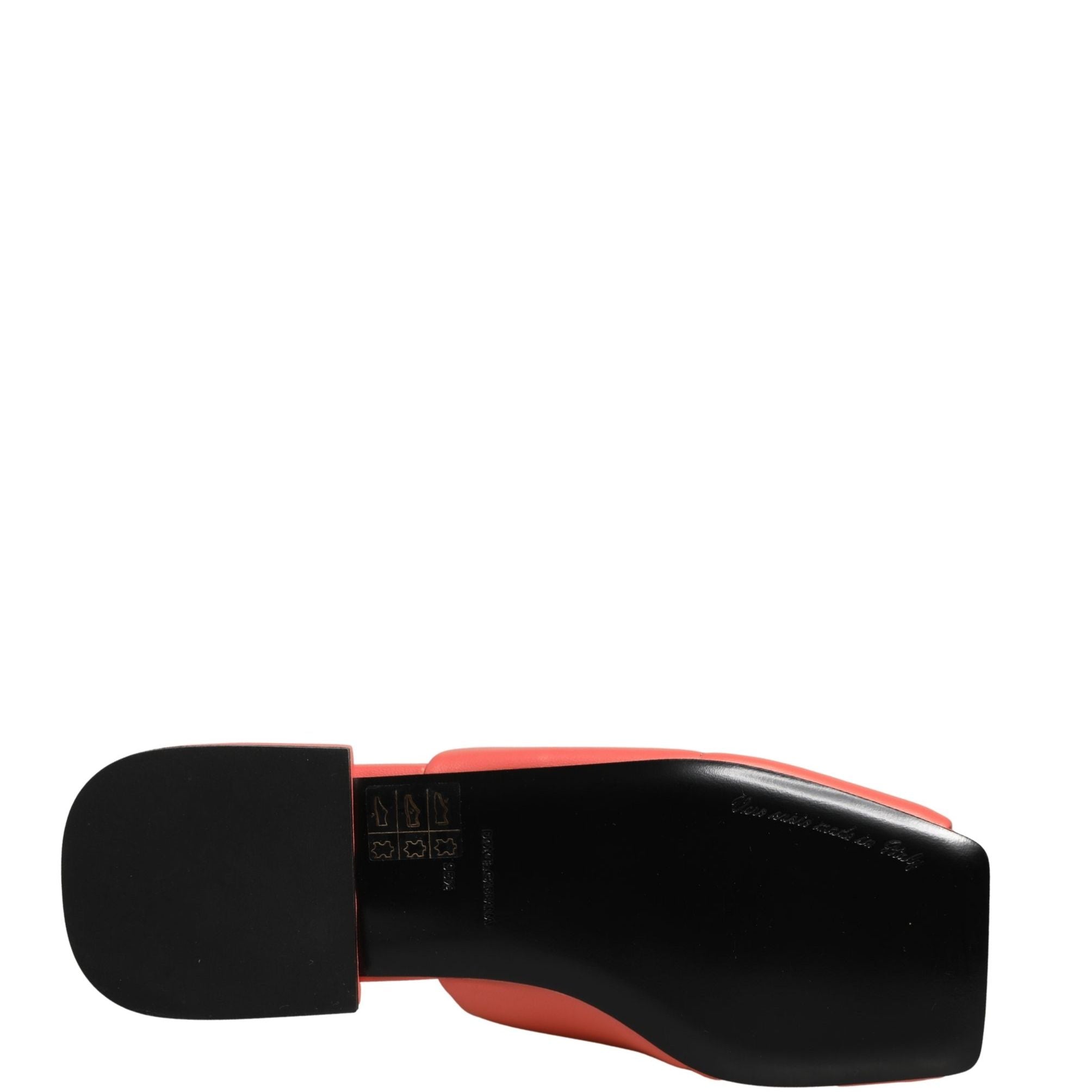 Dolce & Gabbana Orange DG Logo Leather Flats Sandals Shoes