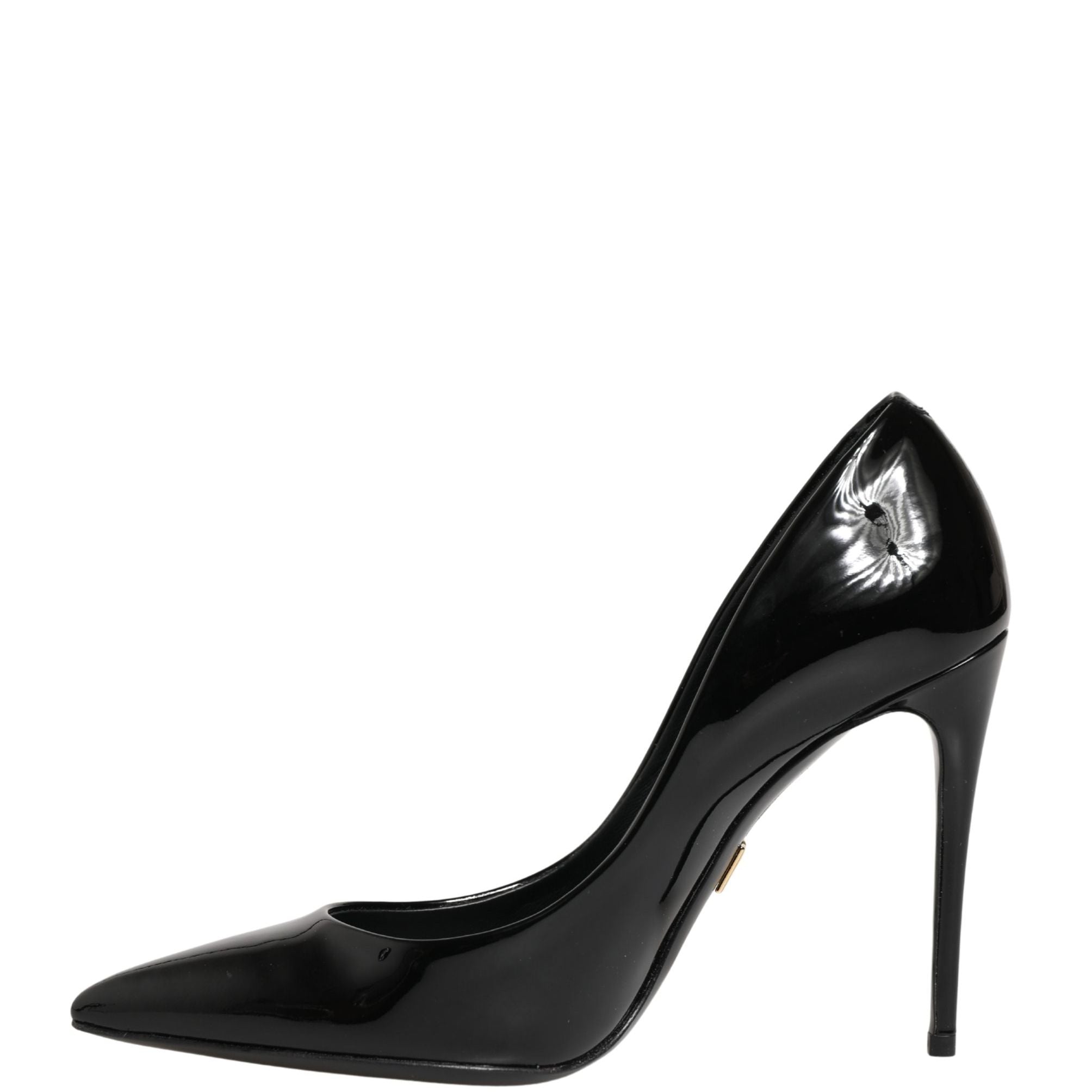 Dolce & Gabbana Black Calf Leather Stiletto Heels Pumps Shoes
