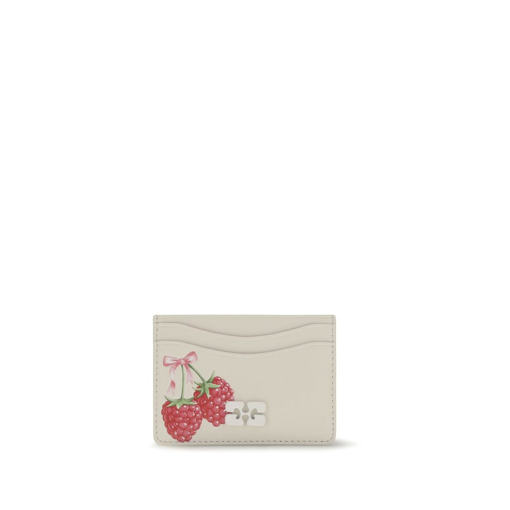 Ganni White Recycled Leather Wallet