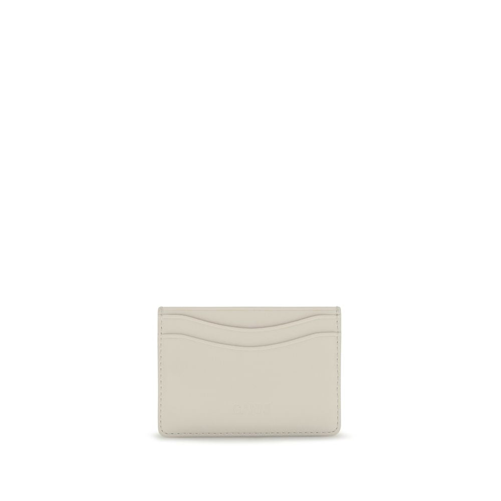 Ganni White Recycled Leather Wallet