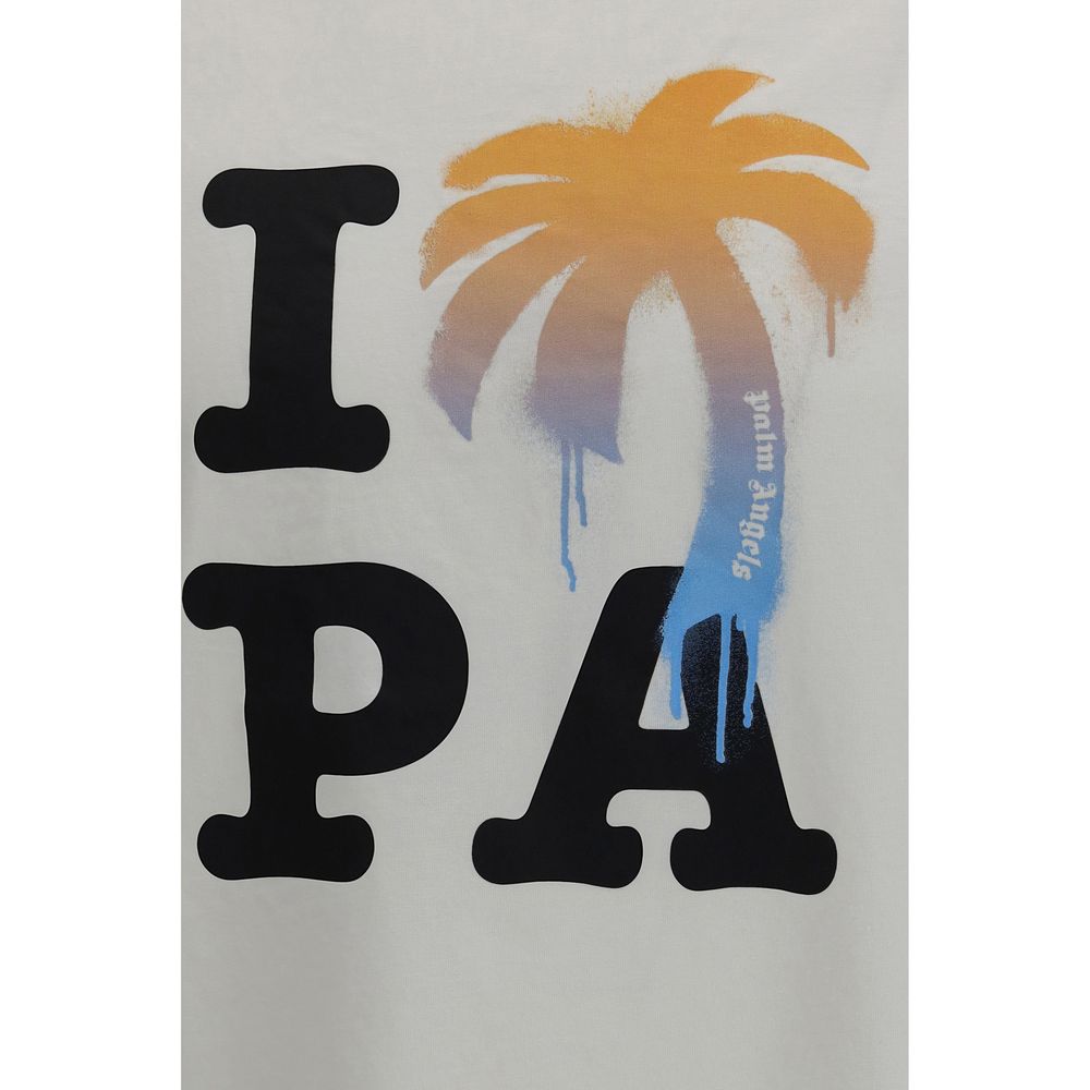Palm Angels White Cotton T-Shirt