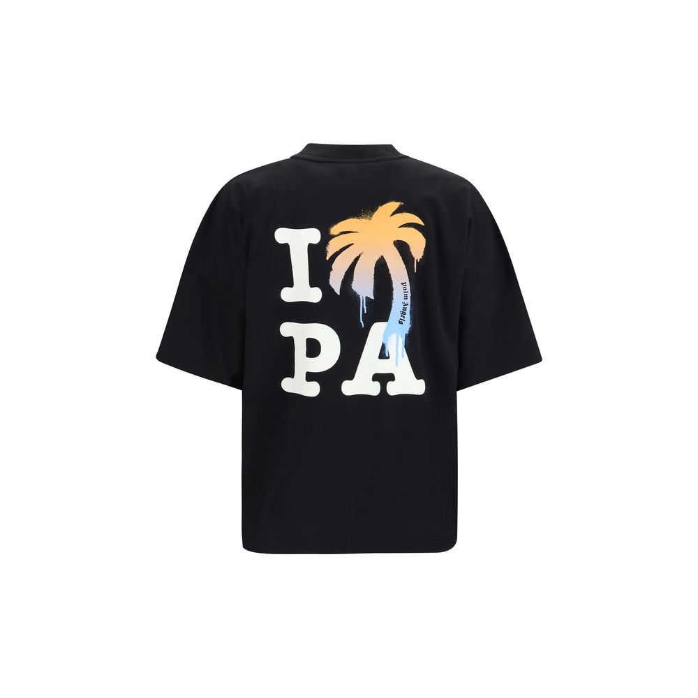 Palm Angels Black Cotton T-Shirt