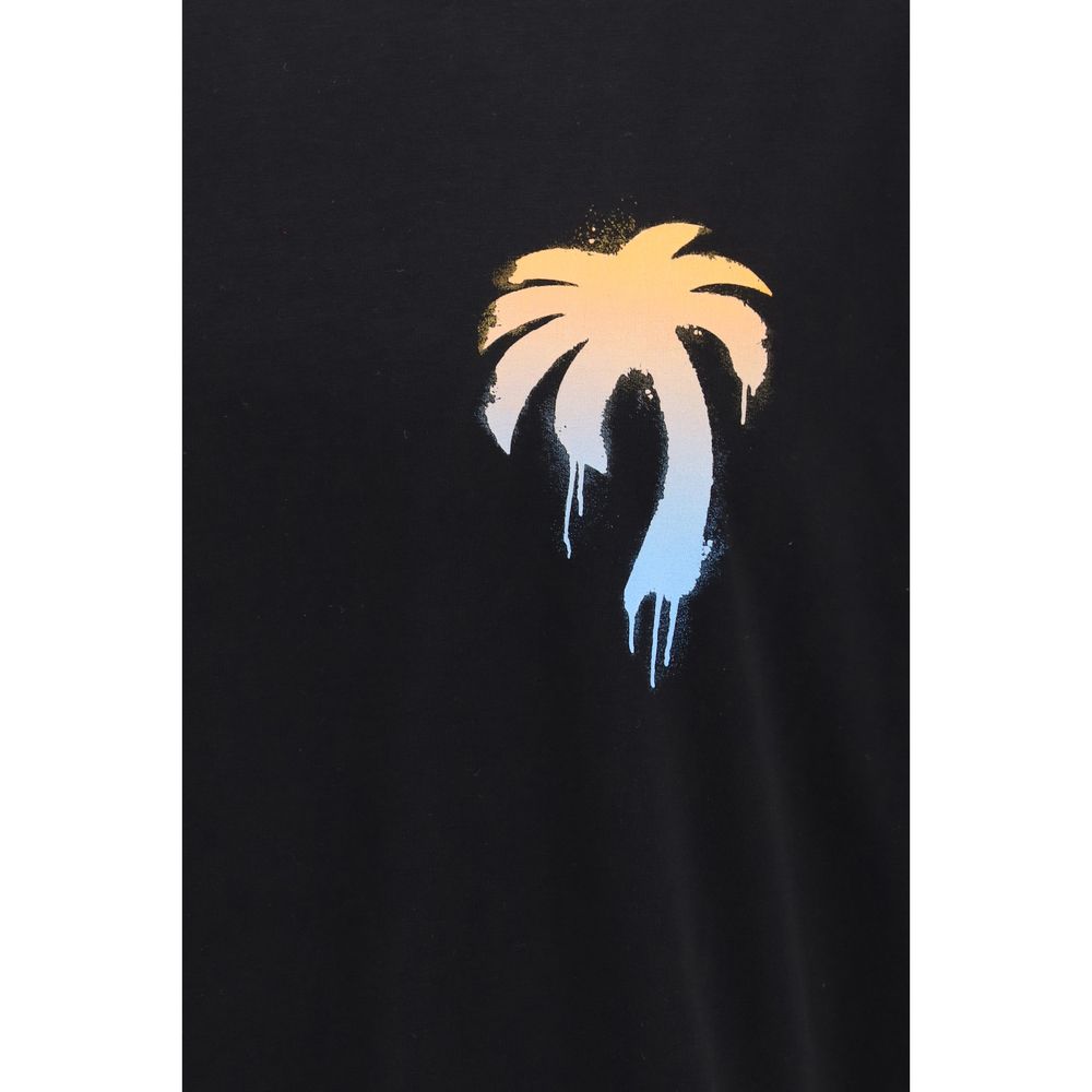 Palm Angels Black Cotton T-Shirt
