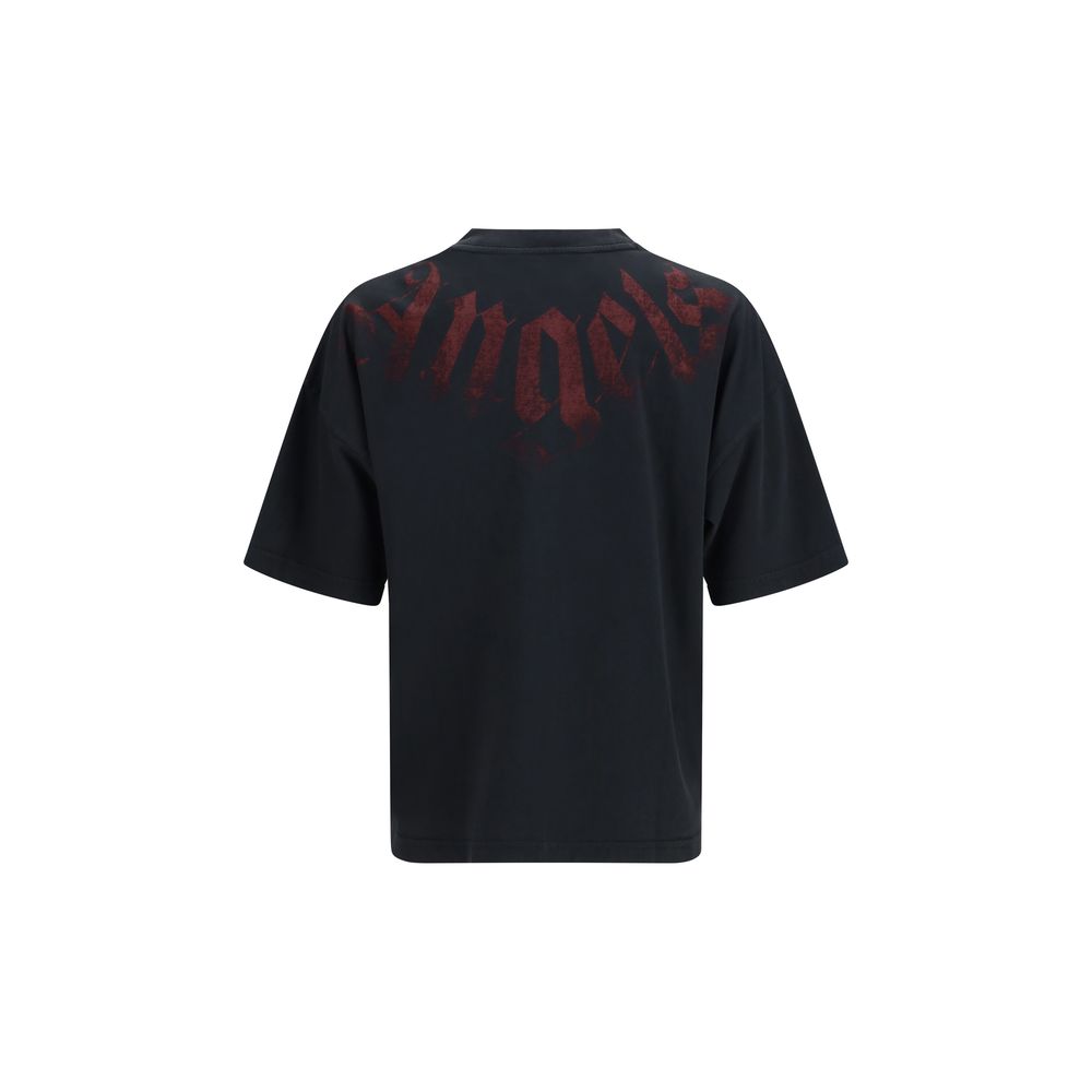 Palm Angels Black Cotton T-Shirt