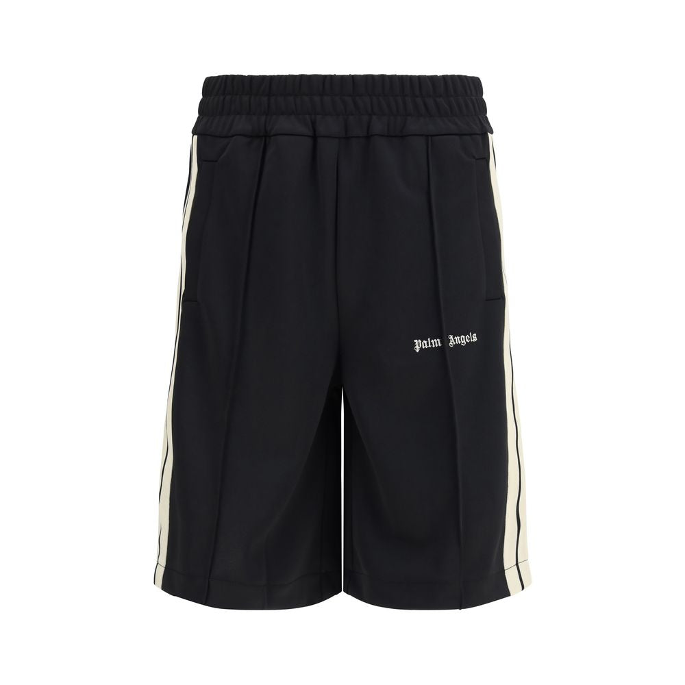 Palm Angels Black Polyester Bermuda Shorts
