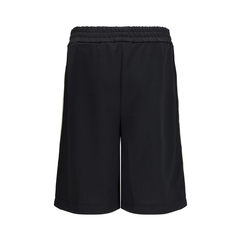 Palm Angels Black Polyester Bermuda Shorts