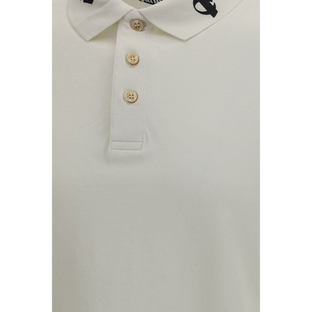 Palm Angels White Cotton Polo Shirt