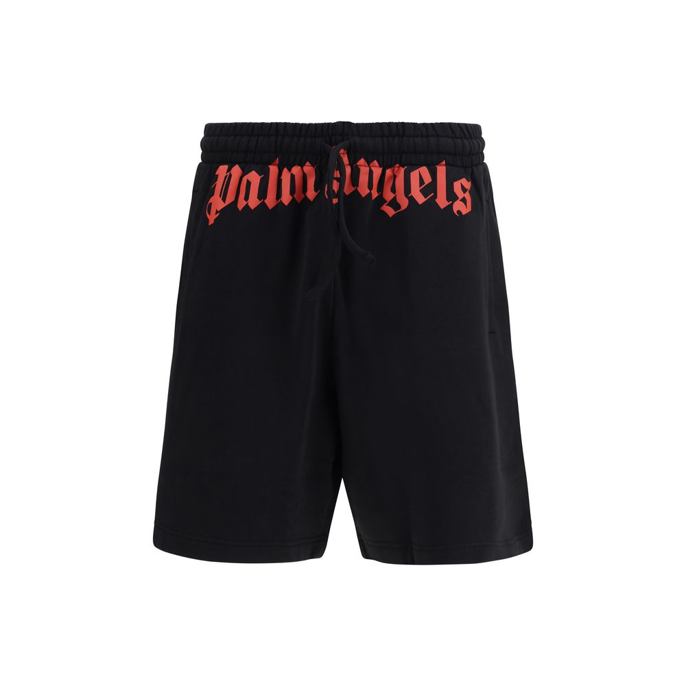 Palm Angels Black Cotton Bermuda Shorts