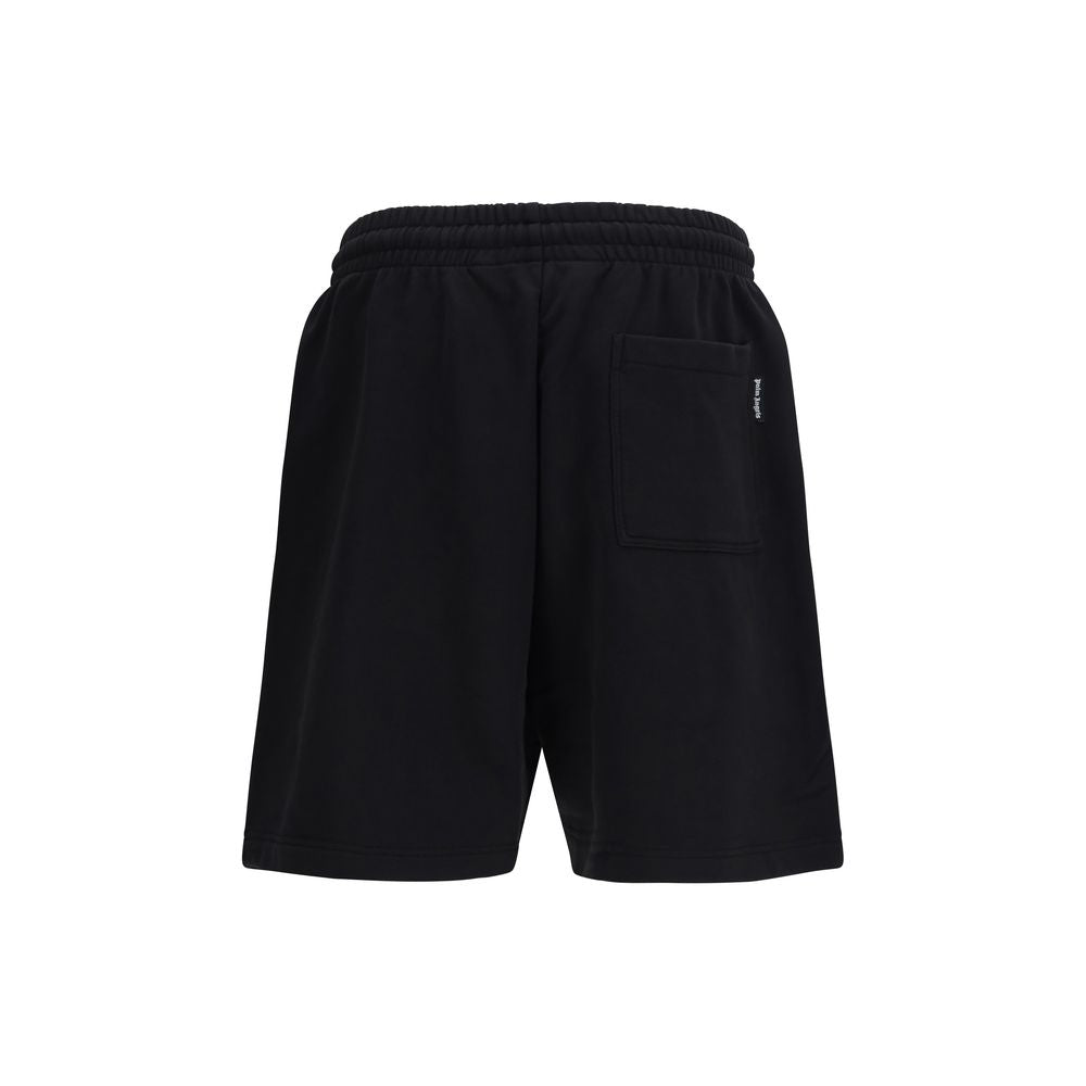 Palm Angels Black Cotton Bermuda Shorts