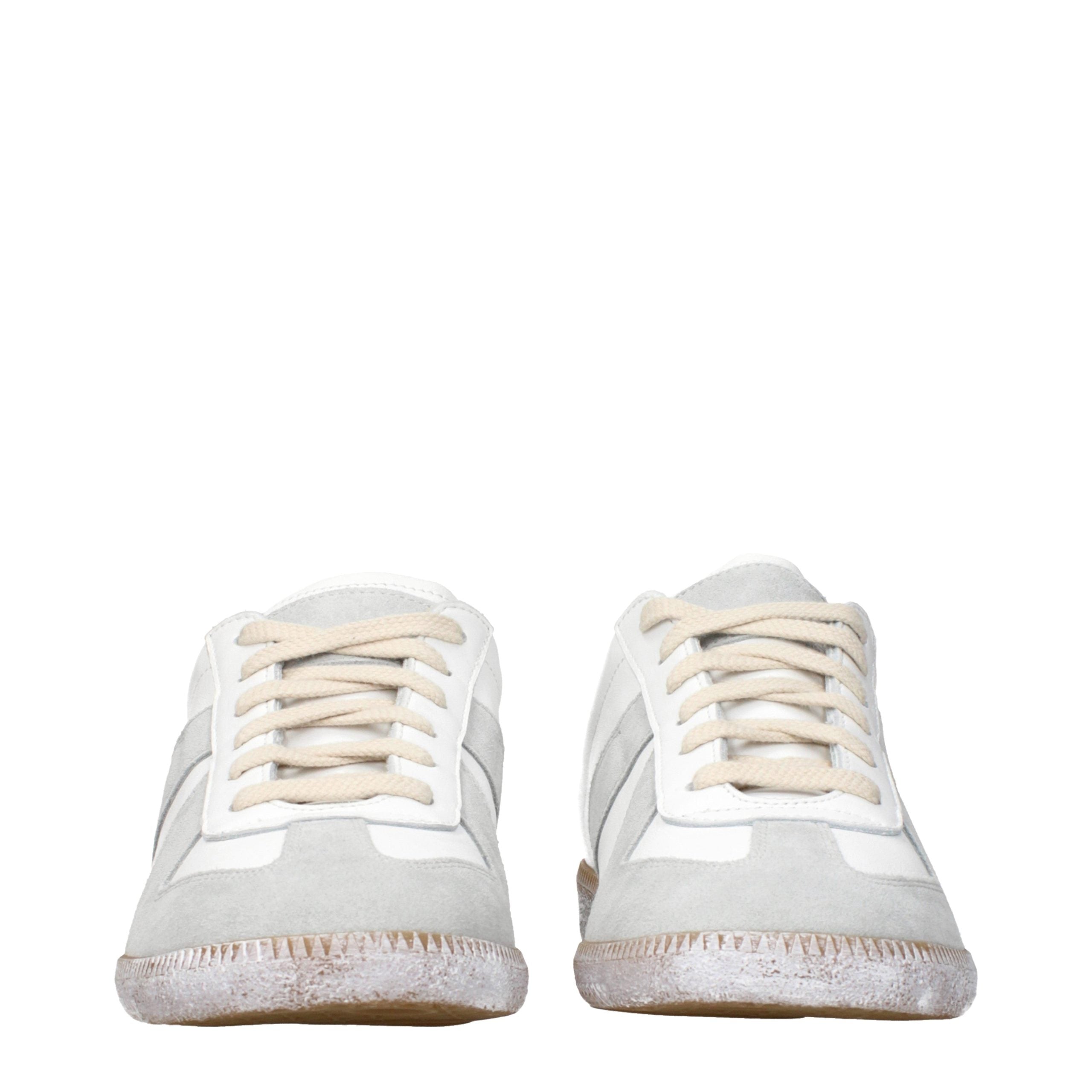 Maison Margiela Blue Leather Athletic Sneakers