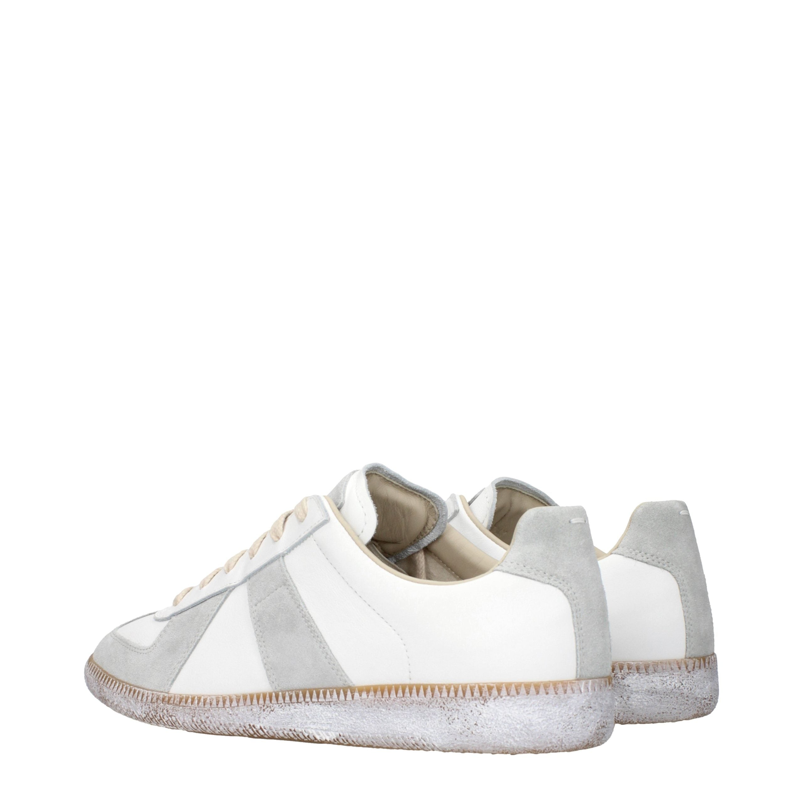 Maison Margiela Blue Leather Athletic Sneakers