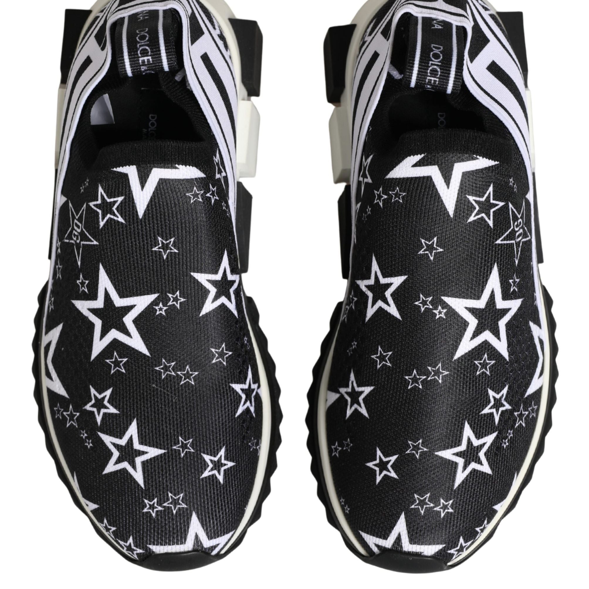 Dolce & Gabbana Black Stars Logo SORRENTO Sneakers Shoes
