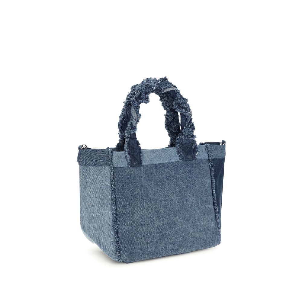 Ganni Blue Cotton Handbag