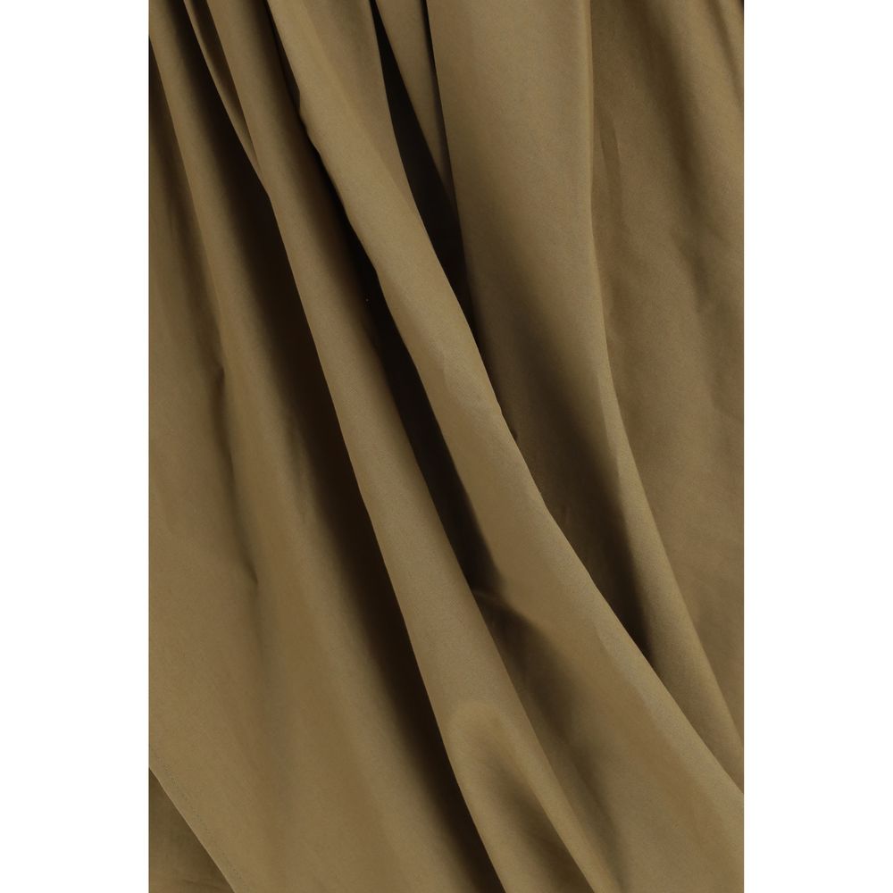 Chloé Bicolor Cotton Midi Skirt