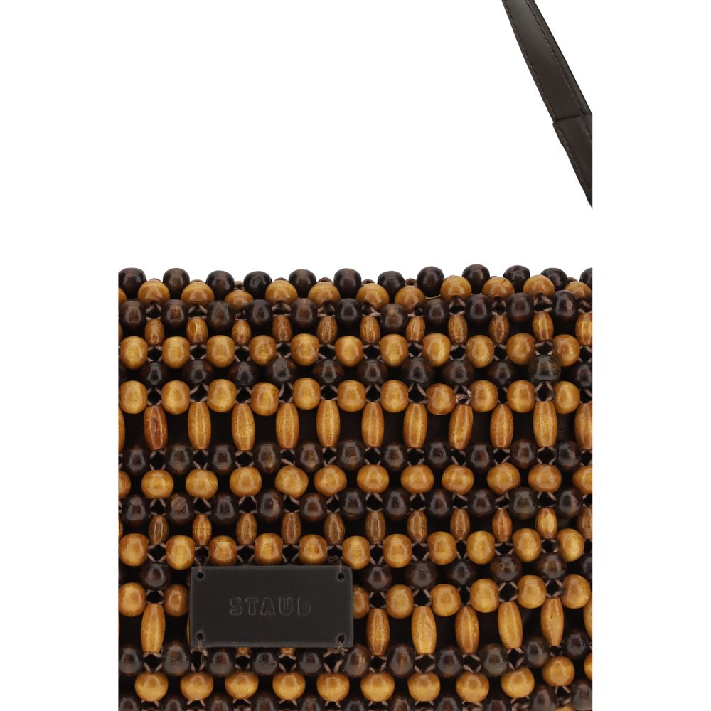 Staud Brown Wood Shoulder Bag